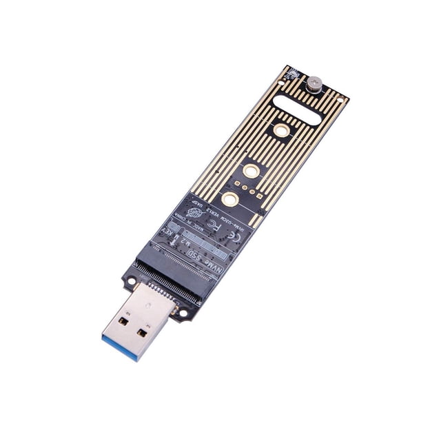 Adaptador M.2 NVME a USB 3.1 Gen 2 en Negro con Alto Rendimiento para SSD PCI-E
