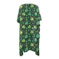 thumbnail image 2 of HELLHERO High Quality Fabrics Beach Cover Up for Resort Casual Loose Free Size Beach Kimono Green Clover, 2 of 6