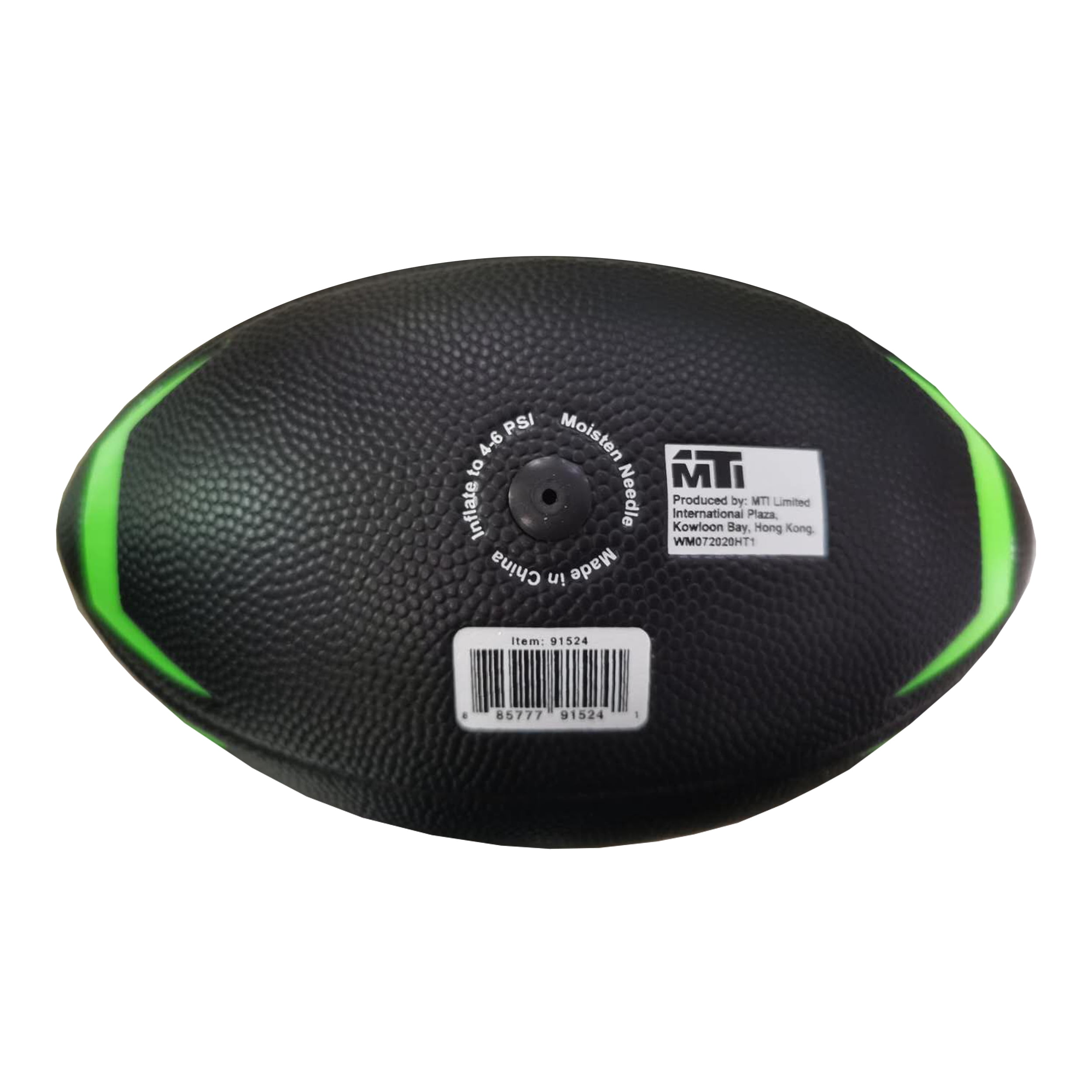 Magic Time Mini 6” Rubber Football, Toy Ball, Black, Kids Teen Adult, Unisex, New