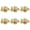 Golden, variant on HDJNal Retro Flower Shaped Pulls Knobs, Vintage Decorative Single Hole Golden Petal Handles for Cupboard Door Kitchen Cabinet Wardrobe Drawer Dresser Furniture(Set of 6 PCS)