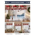 thumbnail image 6 of Valances for Windows Merry Christmas Rod Pocket Cafe Window Treatments Valance Curtains for Kitchen Bathroom Laundry Basement Windows 60"x14", 6 of 7