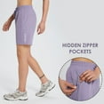 thumbnail image 5 of BALEAF Women's 7" Running Shorts Quick Dry Athletic Long Workout Shorts Unlined Purple L, 5 of 8