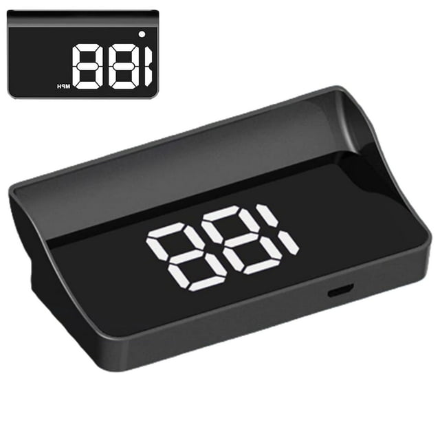 Head Up Display Car GPS Digital Speedometer, Car HUD, Head up Display for Car, Digital GPS HUD Speedometer, USB Cable Plug and Play, Automatic Brightness Adjustment, Large Font Display (White)