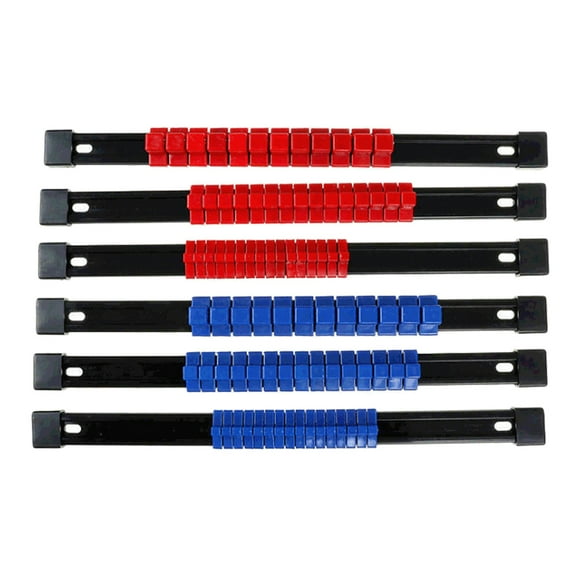Organizador de enchufes portátil de 6 piezas de 1/4”, 3/8” y 1/2”, soporte para caja de herramientas.