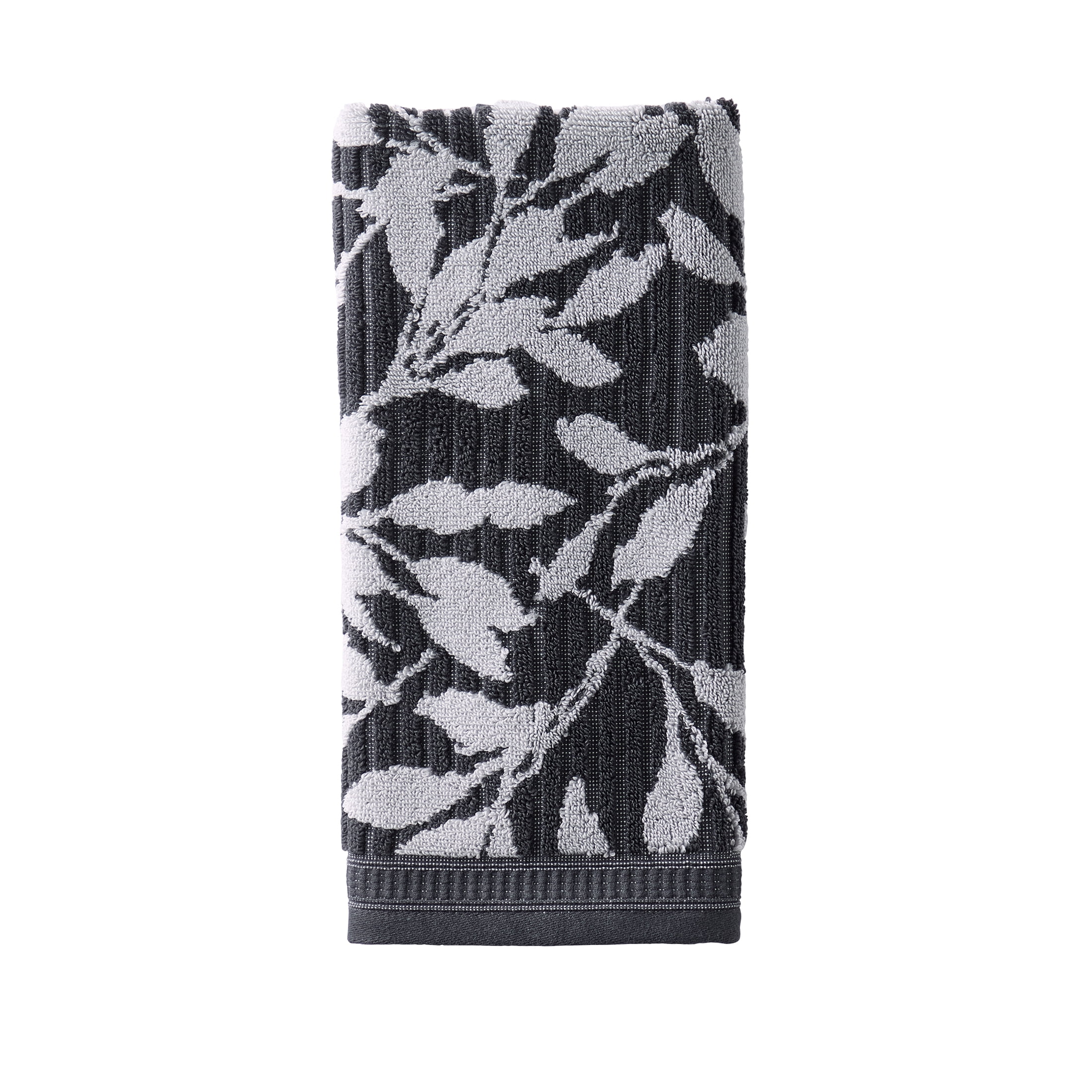 Better Homes & Gardens Signature Soft Floral 6 Piece Towel Set,Grey Shadow/Soft Silver