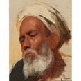 thumbnail image 2 of Leopold Carl Müller 15x18 Black Ornate Wood Framed Double Matted Museum Art Print Titled - Study of a Head (Market in Cairo, Belvedere), 2 of 5