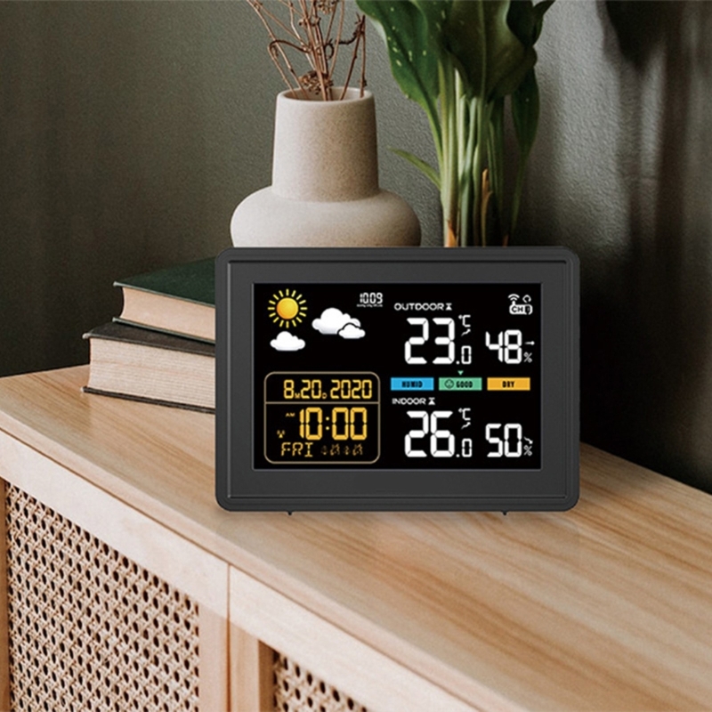 Thermometers Hygrometer Weather Stations with Time Alarm Clock Humidity Meter