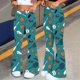 thumbnail image 4 of Pantalones de Yoga de Piernas Anchas para Mujeres Pantalones de Flare de Impresión No Estructurada Suelta Casual Pequeña para Deportes Fitness Pantalones de Yoga de Piernas Anchas Largas para Mujeres, 4 of 9