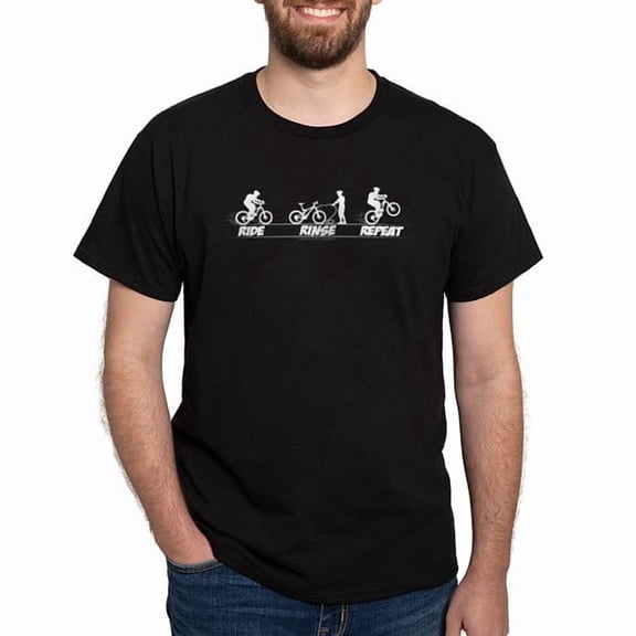 CafePress - Ride Rinse Repeat Dark T Shirt - Men's Classic Cotton T-Shirts