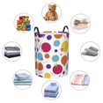 thumbnail image 6 of LNWH Laundry Basket, Multicolored Dot Print Pattern Foldable Laundry Hamper With Handles Waterproof, Small Size, 6 of 8