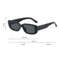 thumbnail image 3 of Marco blanco con purpurina gris-Gafas de sol rectangulares Long Keeper, protección UV385, gafas de conducción retro para mujer, 3 of 5