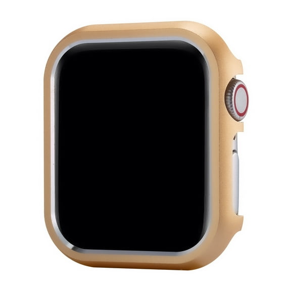 Compatible for Apple Watch 9/8/7 41mm Case, Aluminum Alloy Luxury Hard Metal Protective Cover, iWatch Lightweight Hollow Bumper Frame Case for Apple Watch Series 9/8/7 41mm, Rosegold