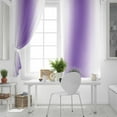 thumbnail image 5 of Fsddascl Purple Ombre Blackout Curtains for Bedroom/Living Room, Thermal Insulated Kitchen Curtains, Farmhouse Modern Art Grommet Darkening Window Treatment Drapes 42"x45"x2, 5 of 8