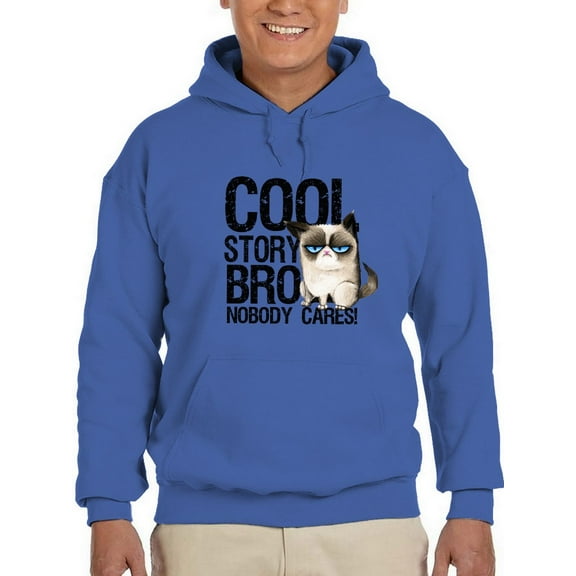 Cool Story Grumpy Cat Hoodie Men -T-Line Designs, Male Medium