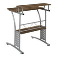 thumbnail image 4 of Bowery Hill Rustic Wood/Steel Computer Desk in Rustic Walnut/Silver, 4 of 5