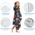 thumbnail image 7 of Football Baseball Pattern Hooded Bath Towel，60"x35" for Ages 3 To 12 Kids, Quick Dry Lightweight Soft Microfiber Hood Beach Towel Cover Up for Kids, 7 of 7