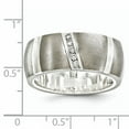 thumbnail image 7 of Edward Mirell Titanium & Sterling Silver .10ctw Dia 10mm Ring, 7 of 7