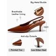 thumbnail image 3 of Women  Closed-Toe, Pointed-Toe Slingback Pumps — Kitten-Heel Formal Footwear, 3 of 4
