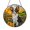 Acrylic 3.5 Inch, variant on Stained Glass Chihuahua Suncatcher, Round Window Art Hanging with Tri Color Dog Design