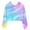 #~Blue757, variant on WOYY Girls Tie Dyed Cropped Hoodie Long Sleeve Hooded Sweatshirt Pullover Top, Blue, Sizes 3-12