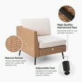 thumbnail image 4 of LAUSAINT HOME 6-Piece Patio Furniture Set, Outdoor Wicker Conversation Set with Storage Box and Beige Cushions, 4 of 9