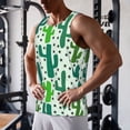 thumbnail image 5 of KLL Cactus 1 Print Men's Muscle Gym Workout Stringer Tank Tops Bodybuilding Fitness T-Shirts Tank Tops Men-Medium, 5 of 7