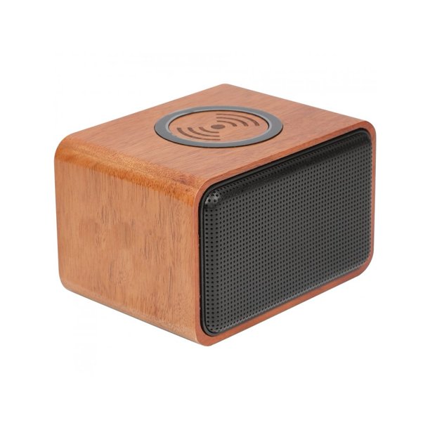 Leeds 719705WD Wood Bluetooth Speaker with Wireless Charging Pad Wood