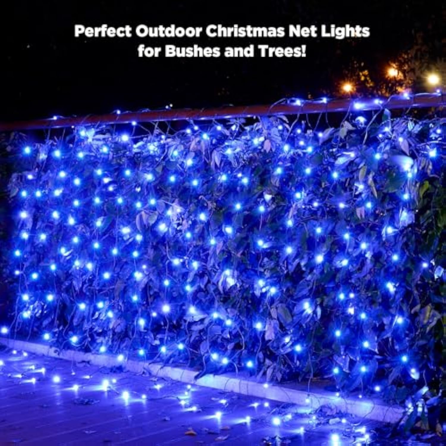 Wick's Outdoor Living 6 x 10 Mesh LED Blue Lights