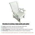 thumbnail image 3 of Fortune Candy Wood Patio Glider with Cup Holders and Deep Contoured Seat, for Outdoor, White, 3 of 8
