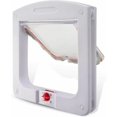 thumbnail image 1 of Puerta para gatos para gatos, perros, pequeña puerta para gatos con cerradura de 4 vías, fácil de instalar, 1 of 5