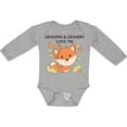 thumbnail image 3 of Inktastic Grandma and Grandpa Love Me Little Fox Boys or Girls Long Sleeve Baby Bodysuit, 3 of 5