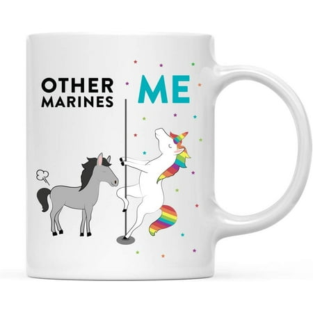 

CTDream Funny Quirky 11oz. Ceramic Coffee Tea Mug Thank You Gift Other Marines Me Horse Unicorn 1-Pack Birthday Christmas Gift Ideas Coworker Him Her Gift Box