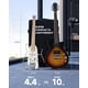 thumbnail image 2 of Guitarra eléctrica Donner HUSH-X Featherlight Travel Metallic White, 2 of 7