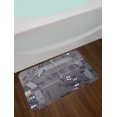 thumbnail image 2 of Urban Bath Mat, Road Intersection Paris France Modern City Life Cars in Traffic Crosswalk Street View, Non-Slip Plush Mat Bathroom Kitchen Laundry Room Decor, 29.5 X 17.5 Inches, Grey White, Ambesonne, 2 of 2