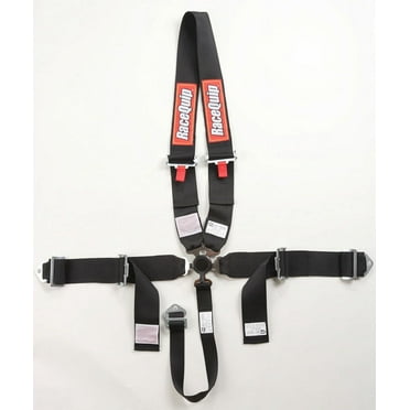 RaceQuip 748008RQP 5 Point Harness Dragster Camlock SFI 16.1 Pull Up Adjust Black