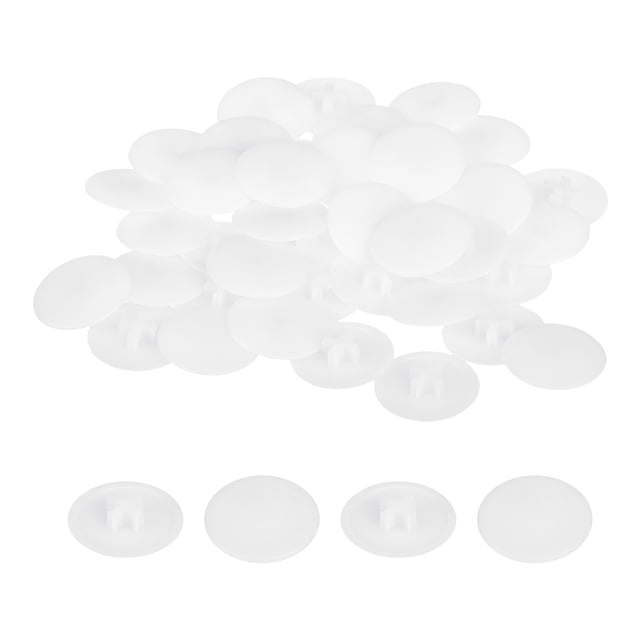Cubiertas de tapa de tornillo Uxcell 160PCS, tapas decorativas de tornillo de plástico de 17 mm para tornillos autoperforantes Phillips, blancas