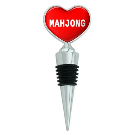 Heart Bottle Stopper - Mahjong Heart Wine Bottle Stopper