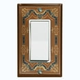thumbnail image 1 of Metal Light Switch Plate Cover Elegant Victorian Cross Frame Blue Brown FRA068, 1 of 13
