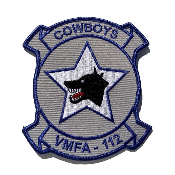 VMFA-112 Cowboys Patch Plastic Backing, 4.5"