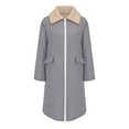 thumbnail image 4 of IWRICH Women's 2025 Winter Fashion Clothes Oversized Shearling Long Coats Jackets Grey M, 4 of 7