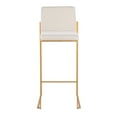 thumbnail image 6 of Fuji Contemporary High Back Barstool In Gold Steel And Beige Fabric - Set Of 2, 6 of 7