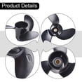 thumbnail image 3 of For Tohatsu Nissan For Mercury 4-6For HP 3R1W64516-0 Aluminum Outboard Propeller 7.8 x 8, 3 of 11