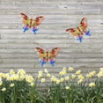 thumbnail image 4 of 3D Metal Butterfly Ornaments Wall Art Decor Outdoor, 1 Pack Colorful Garden Wall Sculptures Indoor or Outdoor Home Decorations (Yellow-1PCS), 4 of 5