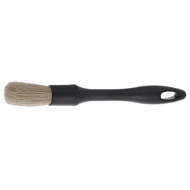Cepillo de lavado de autos Unique Bargains, duradero, 22.5 cm, cerdas de cerdo, rigidez media, cepillo de detalle, plástico negro