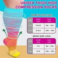 thumbnail image 2 of LOOIKOOS 3 Pairs Plus Size Compression Socks,Unisex Knee High Compression Socks(Multicolour, 2XL), 2 of 7