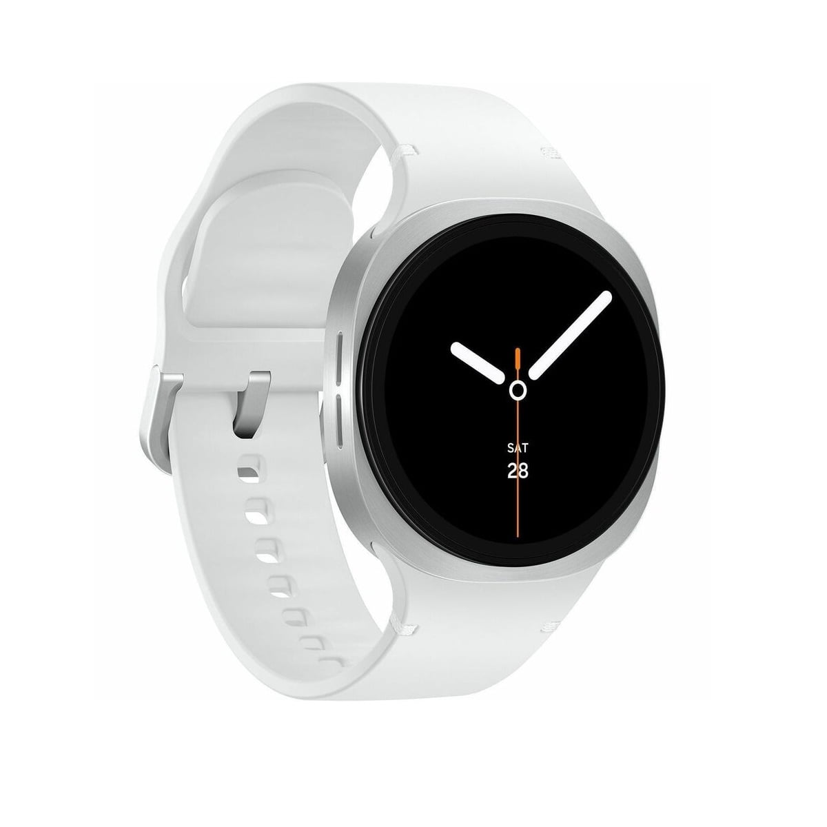 Restored Samsung Galaxy Watch8 40mm LTE Smart Watch, Silver, White Band (Refurbished)