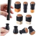 thumbnail image 1 of Protectores de pie para silla de silicona con fieltro de 0,5 y quot; - 1 y quot; 16 piezas kaili Sencillez, 1 of 2