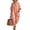 49#Pink, variant on Womens Jumpsuit Casual 3/4 Sleeve V Neck Loose Long Pants with Pockets Summer Flowy Pink M