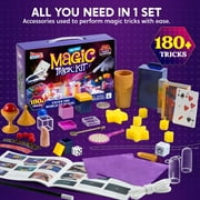 Klever Kits 180+ Magic Set- My First Magic Trick Kit for Kids Aged 6+ Easy Tricks of Magic Wand, Illusion Cards and Magic Box