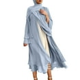 thumbnail image 1 of Gspmoly Robes d'Été pour Femmes, Cardigan à Manches Longues Décontracté Ample Uni Grande Taille pour Femmes, Robe Musulmane Mi-Longue, Robes d'Été pour Femmes en Liquidation, 1 of 5